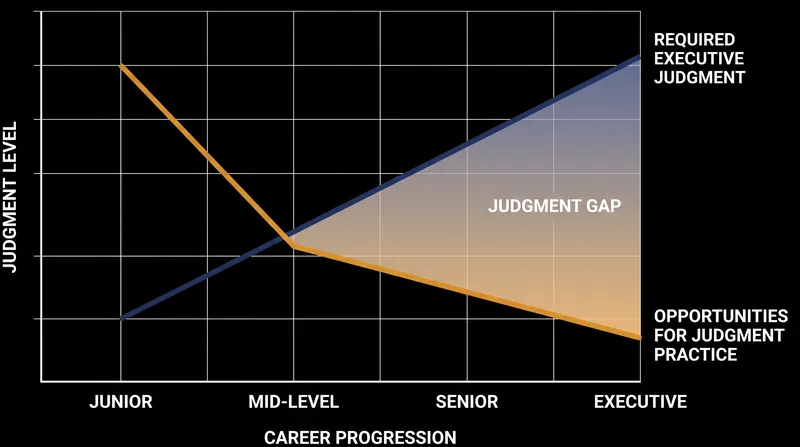 The Judgment Gap: How automating daily tradeoffs reduces the friction required to develop executive leadership.