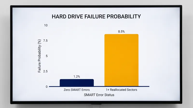 Drives reporting even a single uncorrectable error are significantly more likely to fail in the immediate future.