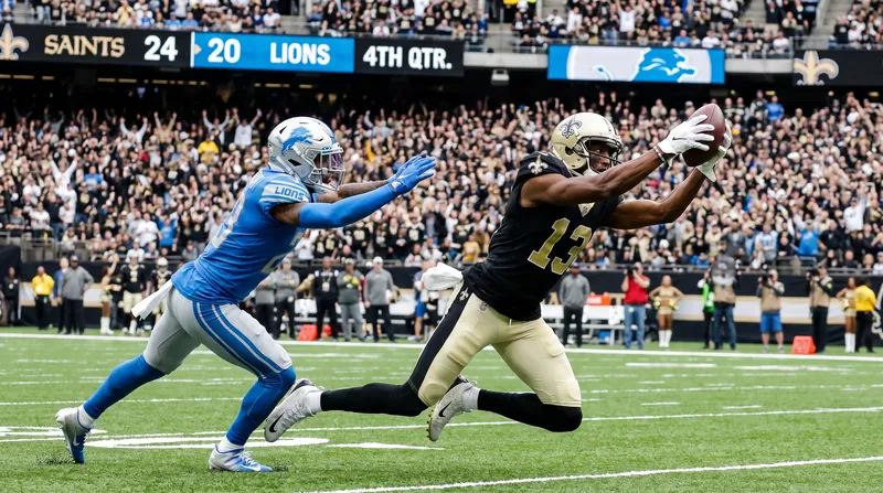 Chris Olave was virtually unguardable in the second half, hauling in 10 receptions for a career-best 182 yards.