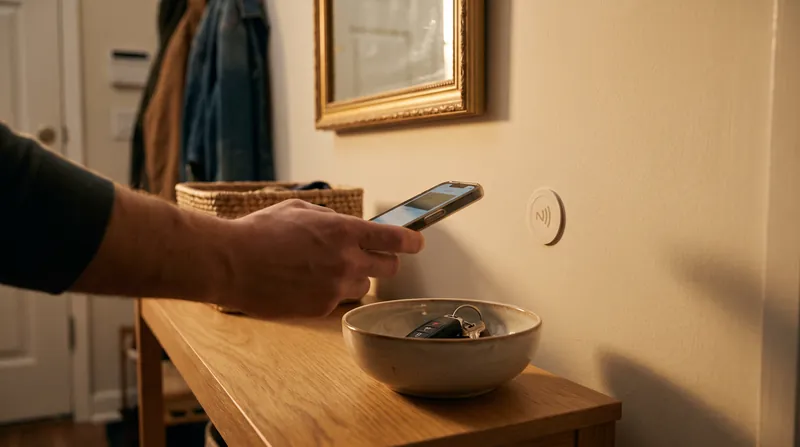 Placing a tag by the front door allows drivers to precondition the cabin and battery while getting ready to leave.