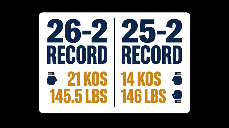 Tale of the tape: Garcia entered the bout with a significant knockout advantage over the British challenger.