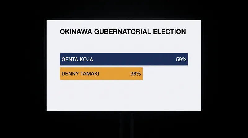 Genta Koja secured a decisive 59 percent of the vote, unseating two-term incumbent Denny Tamaki.