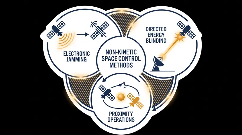Non-kinetic space control methods allow for reversible effects without generating hazardous orbital debris.