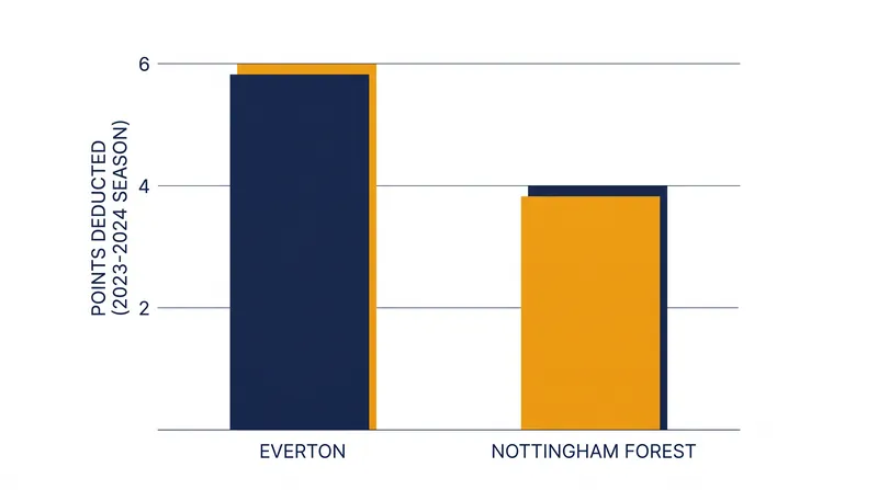 Everton and Nottingham Forest both suffered points deductions for breaching PSR limits.