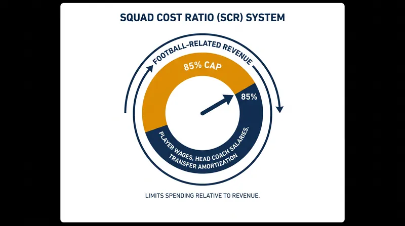 The new Squad Cost Ratio will cap spending at 85% of football-related revenue.