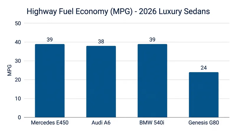 Mild-hybrid systems allow the six-cylinder German sedans to achieve exceptional highway fuel economy.