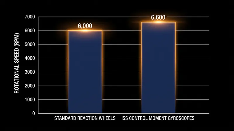 Momentum wheels operate at extreme rotational velocities, requiring specialized bearings to survive the vacuum of space.