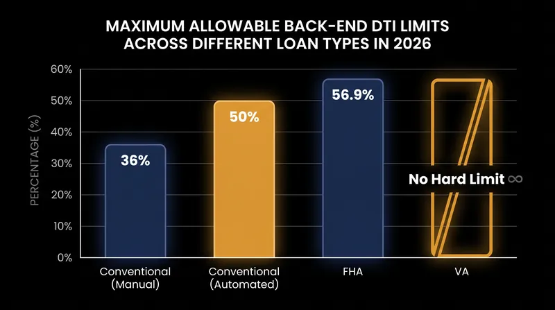 Automated underwriting systems routinely approve debt-to-income ratios well above the traditional 36% benchmark.