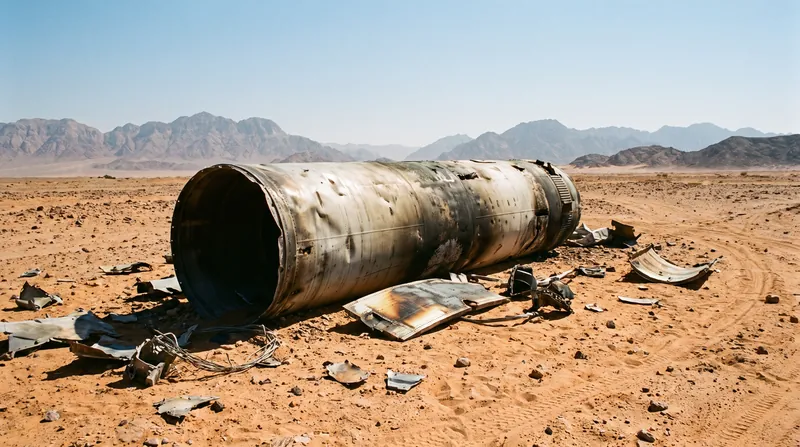 Debris identified as the booster stage of a Chinese-made DF-15A ballistic missile was discovered in Yemen's Marib Governorate on September 14, 2026.