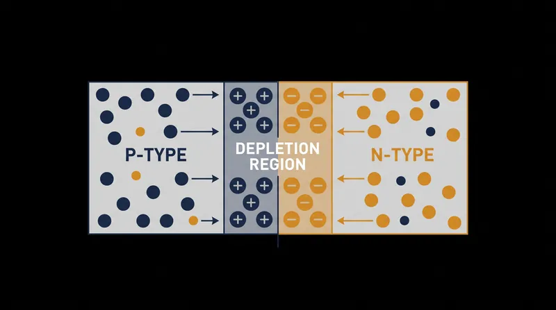 The PN junction creates a depletion region that acts as a controllable barrier to electrical current.