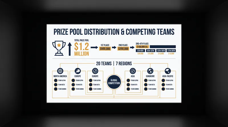 The 2026 World Championship features 20 teams competing for a $1.2 million prize pool.