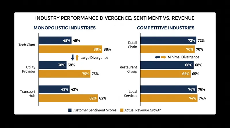 Academic research indicates that high NPS scores do not consistently forecast revenue growth in industries with high switching costs.