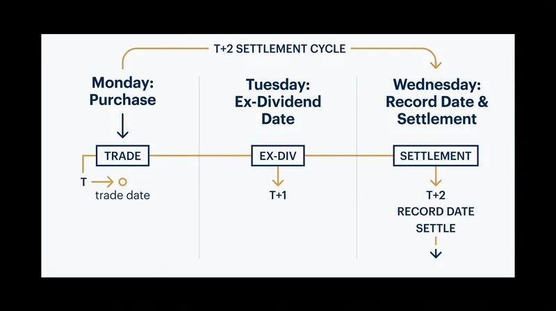 Under the T+2 settlement regime, the ex-dividend date fell one business day prior to the record date.