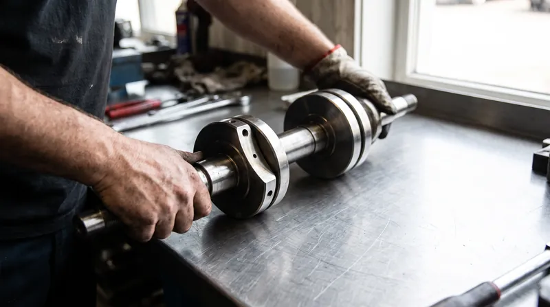 The eccentric weights on a balance shaft are precisely calibrated to offset the reciprocating mass of the engine's pistons.