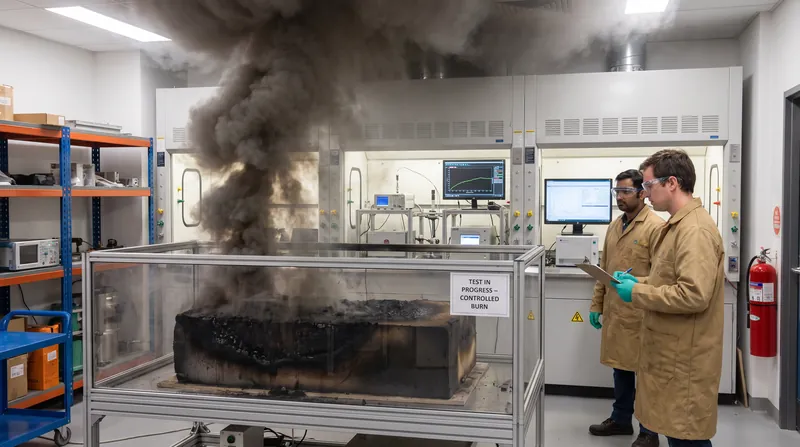 New UL standards require smoke detectors to successfully pass a polyurethane foam smoldering test.