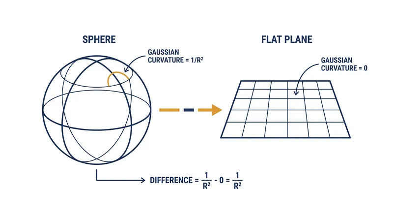 Gauss's Theorema Egregium proves that a surface's intrinsic curvature cannot change without stretching or tearing.