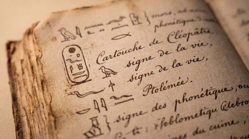 Jean-François Champollion's fluency in Coptic allowed him to realize that hieroglyphs were a complex hybrid of phonetic and ideographic signs.