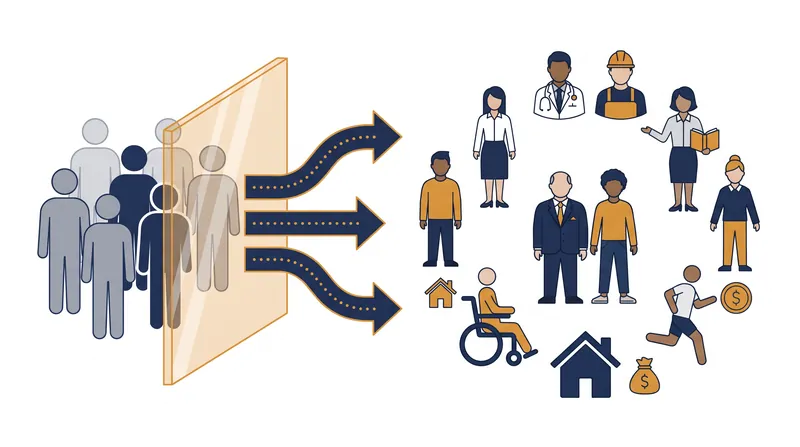 The Veil of Ignorance forces decision-makers to design a society without knowing their own future status within it.