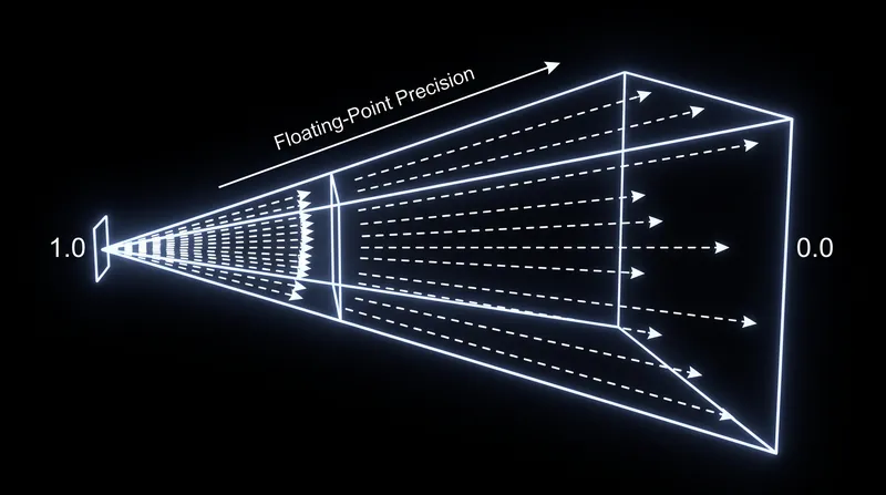 By mapping the far plane to 0.0, Reverse-Z leverages the natural precision of floating-point numbers near zero.