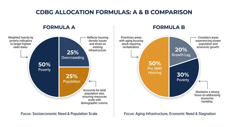 HUD calculates both formulas for every eligible city and awards the higher amount.