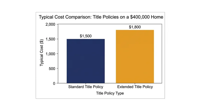 Extended coverage typically adds 10 to 20 percent to the baseline title insurance premium.