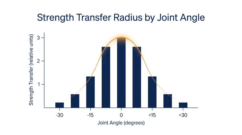 Strength gained from an isometric hold transfers primarily within a 15-degree radius of the specific joint angle trained.