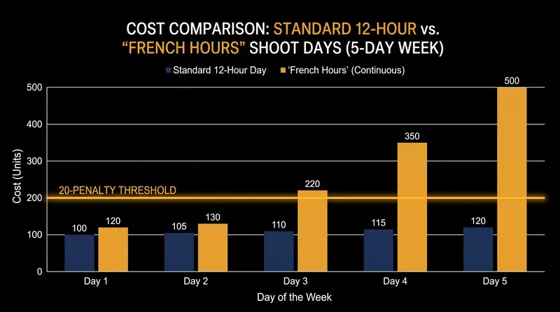 The 2021 contract's 20-penalty threshold makes sustained 'French hours' exponentially more expensive.