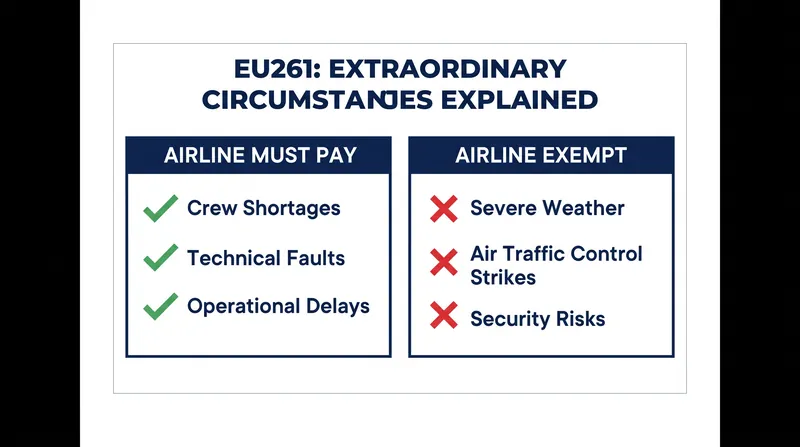 Airlines are only exempt from paying compensation if the delay was caused by events completely outside their operational control.