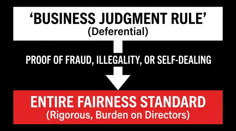 If a plaintiff successfully rebuts the presumption, the court applies the rigorous 'entire fairness' standard.