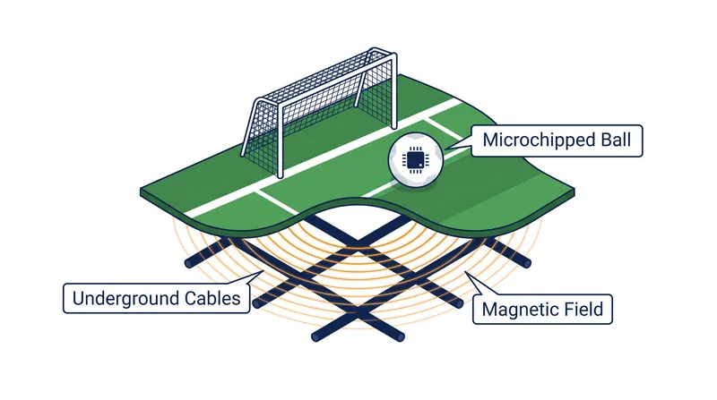 Magnetic systems use underground cables and a chipped ball to bypass visual obstructions entirely.