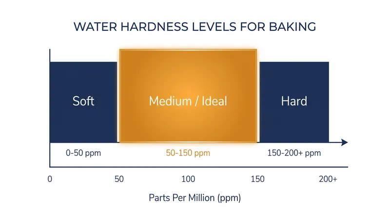 Medium-hardness water provides the ideal mineral concentration for gluten development.