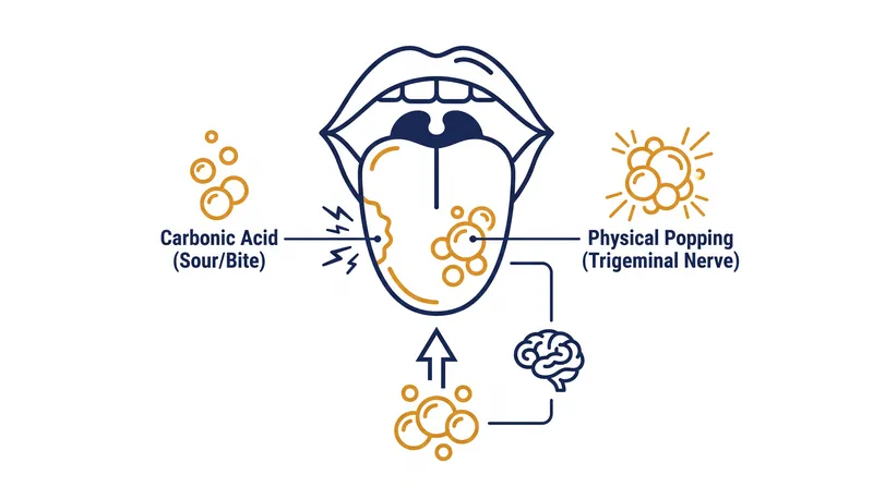 Carbonation is not just a texture; it creates carbonic acid, which fundamentally alters the flavor balance of the beverage.