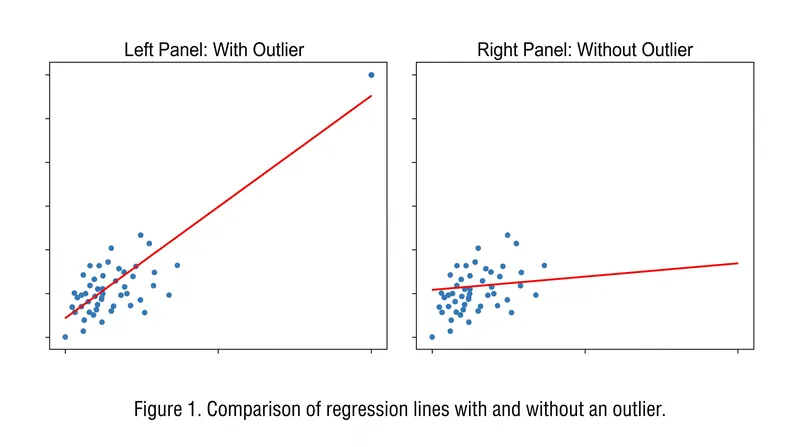 Removing a single high-leverage point can fundamentally change the model's coefficients.