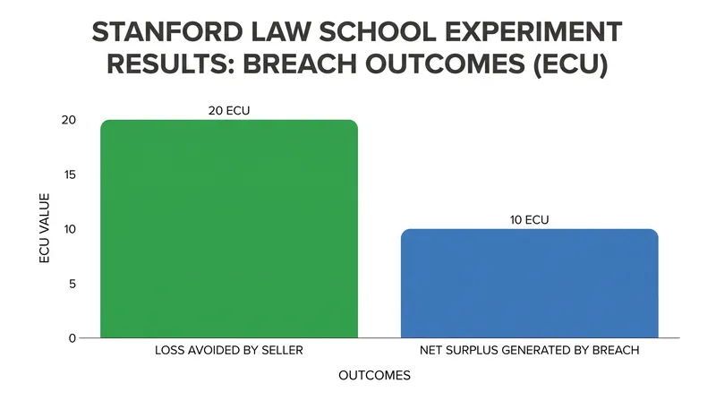 Experimental data shows that avoiding a 20 ECU loss generates a 10 ECU net surplus, though behavioral friction often consumes this margin.