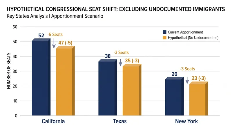 Excluding non-citizens from apportionment could shift congressional seats away from states with large immigrant populations.