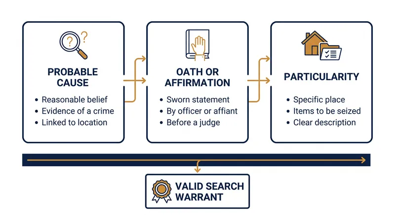 The three constitutional thresholds required by the Fourth Amendment.
