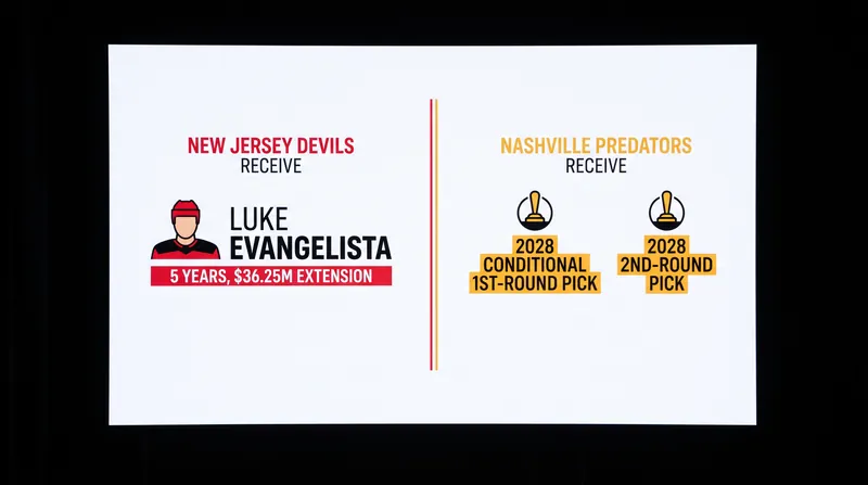 The complete breakdown of the Evangelista blockbuster trade and subsequent extension.