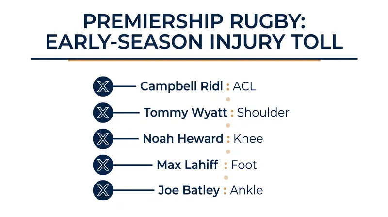 Key casualties mounting ahead of the 2026-27 Premiership Rugby season.