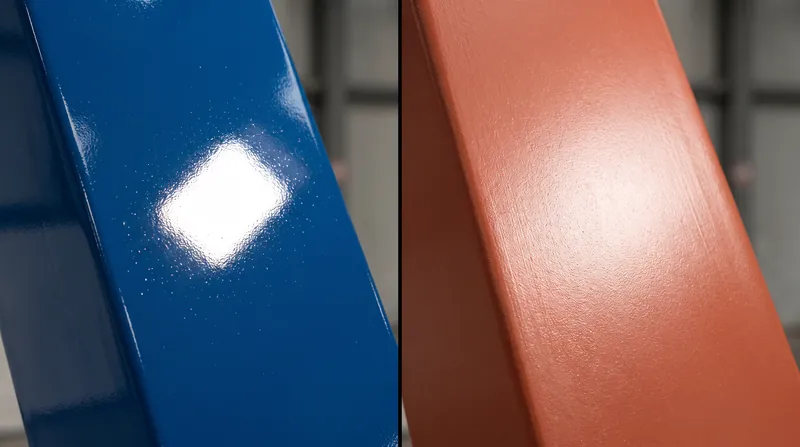 Excess binder creates a continuous film that reflects light directly, while air voids in flat paint scatter light to hide imperfections.
