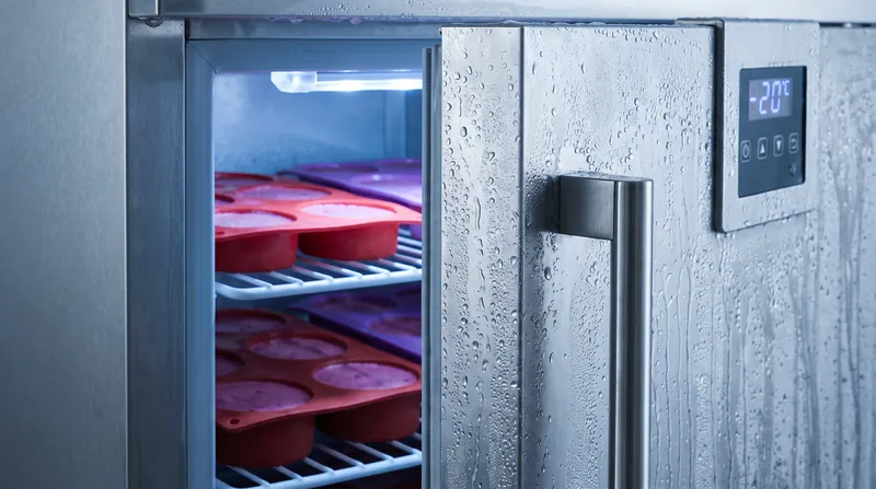 While blast chillers accelerate service times, the rapid drop in kinetic energy forces gelatin into a disorganized, brittle network.