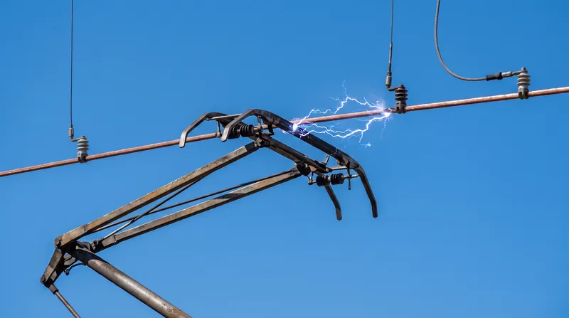 Modern locomotives draw high-voltage single-phase power from overhead lines and use onboard inverters to synthesize three-phase current for their traction motors.
