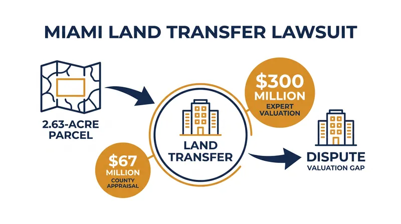 Appraisals for the downtown Miami parcel range from $67 million to over $300 million.