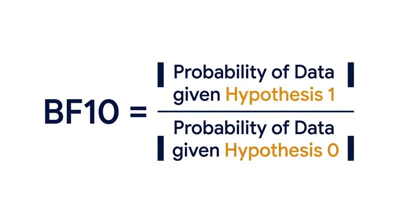 The core mechanism: a ratio of marginal likelihoods.