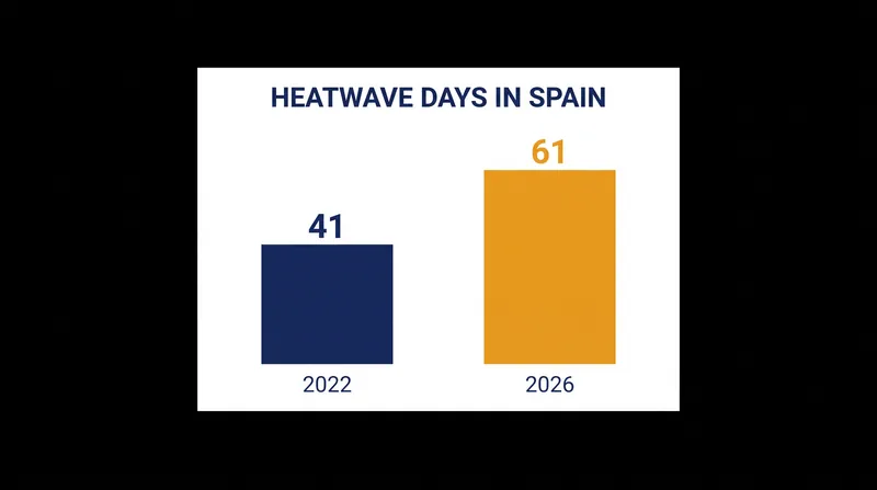 Spain recorded an unprecedented 61 heatwave days during the summer of 2026.