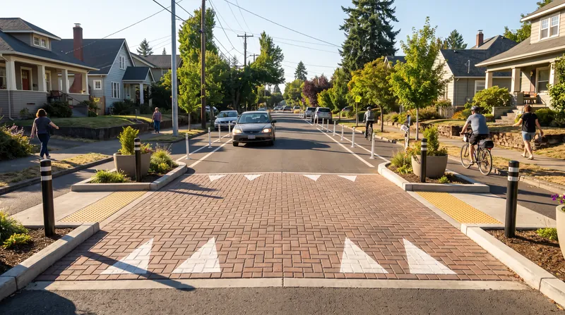 The Safe Systems approach uses physical road design to limit vehicle speeds and manage kinetic energy.