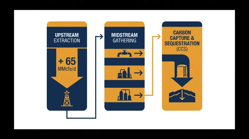The acquisition brings extraction, gathering, and carbon sequestration under a single operational umbrella.