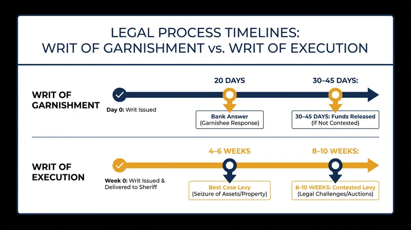 Statutory timelines dictate the speed of asset recovery.