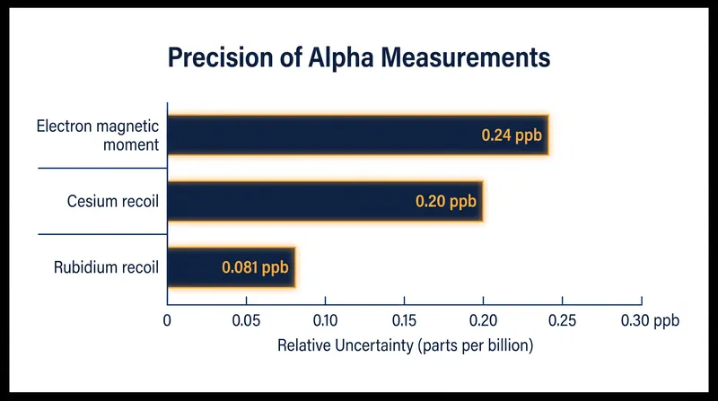 Recent measurements of atomic recoil have pushed the precision of the fine-structure constant to 81 parts per trillion.
