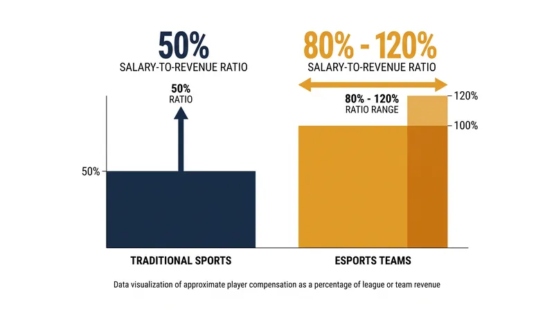 Unlike traditional sports, esports teams routinely spend more than 80% of their revenue on player compensation.