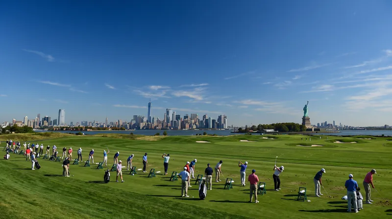 The Nexus Cup, hosted at Liberty National, provided the backdrop for Woods's return to the range.